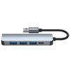 Tech-Protect V0-HUB 5in1 hub USB-A, szary
