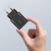 Tech-Protect C30W ładowarka ścienna 2-portowa, USB-C PD 30W i USB-A QC 3.0, czarna