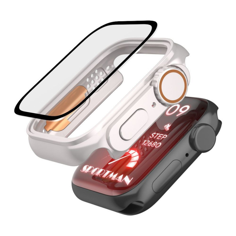 Etui Tech-Protect Defense360 do Apple Watch 4/5/6/7/8/9/SE 44/45 mm, czarno-pomarańczowe