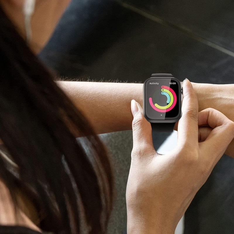 Etui Tech-Protect Defense360 do Apple Watch 4/5/6/7/8/9/SE 44/45 mm, czarno-pomarańczowe
