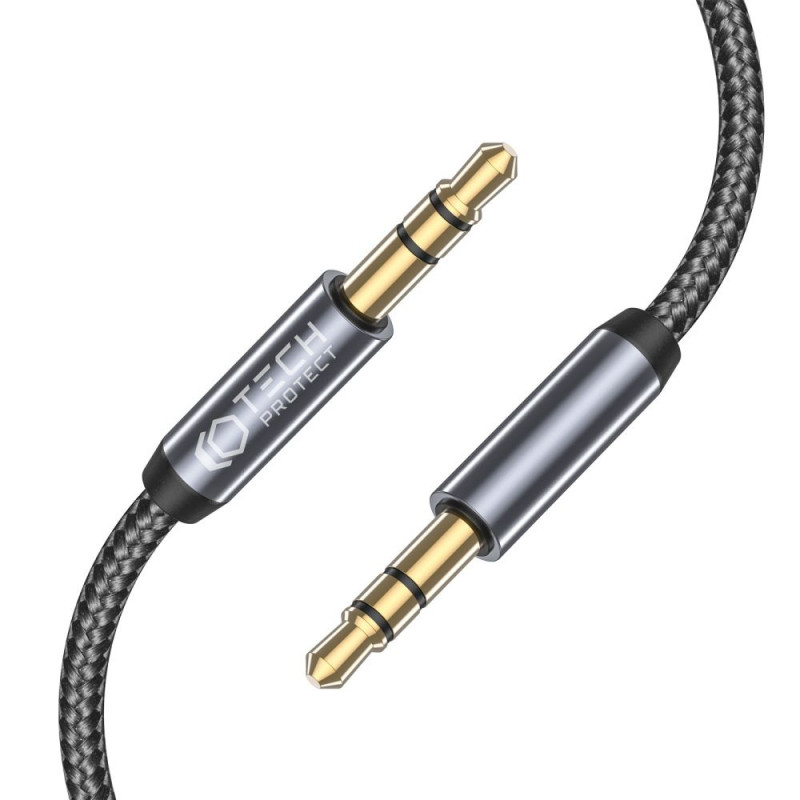 Tech-Protect UltraBoost kabel mini jack 3,5 mm - mini jack 3,5 mm, 1,5 m, czarny