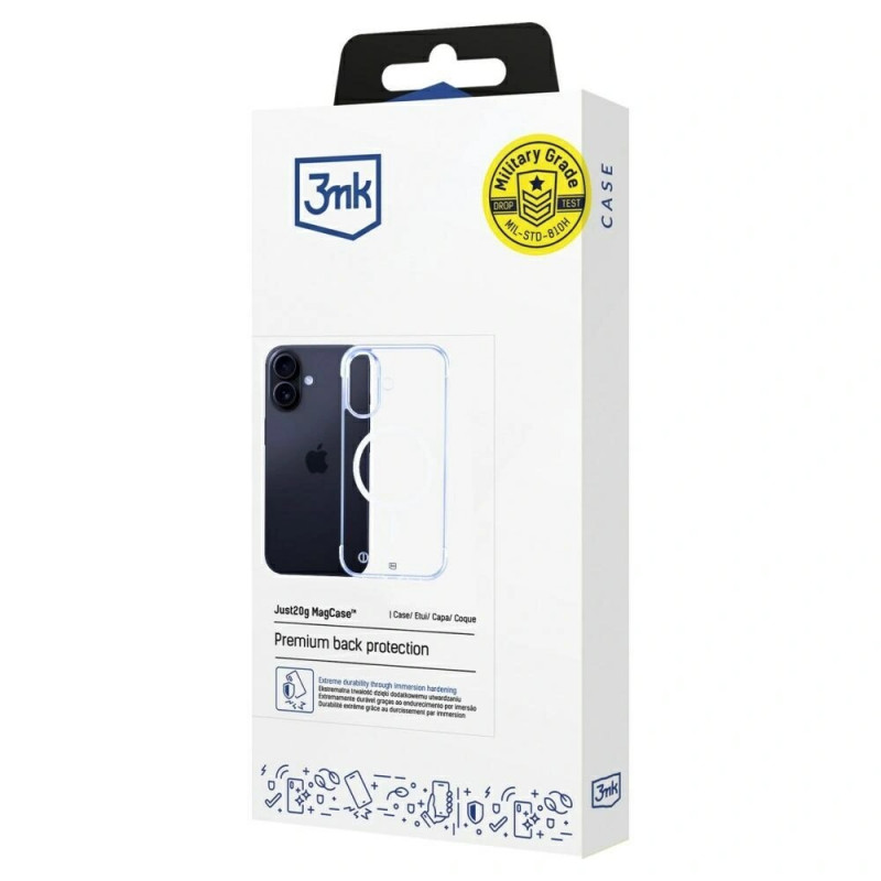 Etui na smartfona 3mk Just20g MagCase Apple iPhone 16, przezroczyste
