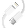 Tech-Protect C20W ładowarka ścienna 2-portowa PD 20W QC 3.0 z kablem Lightning, biała