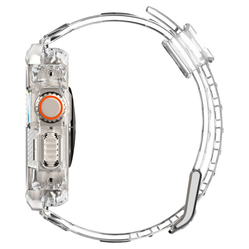 Spigen Rugged Armor Pro pasek z etui na Apple Watch Ultra 49 mm, Crystal Clear