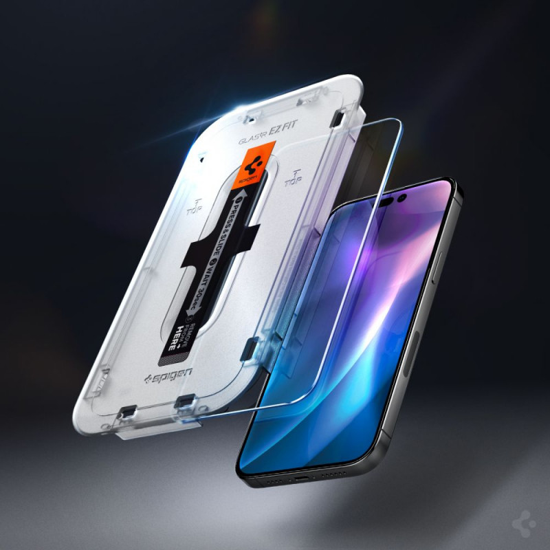 Spigen GLAS.tR EZ Fit szkło hartowane do Apple iPhone 14 Pro, przezroczyste (2 szt.)