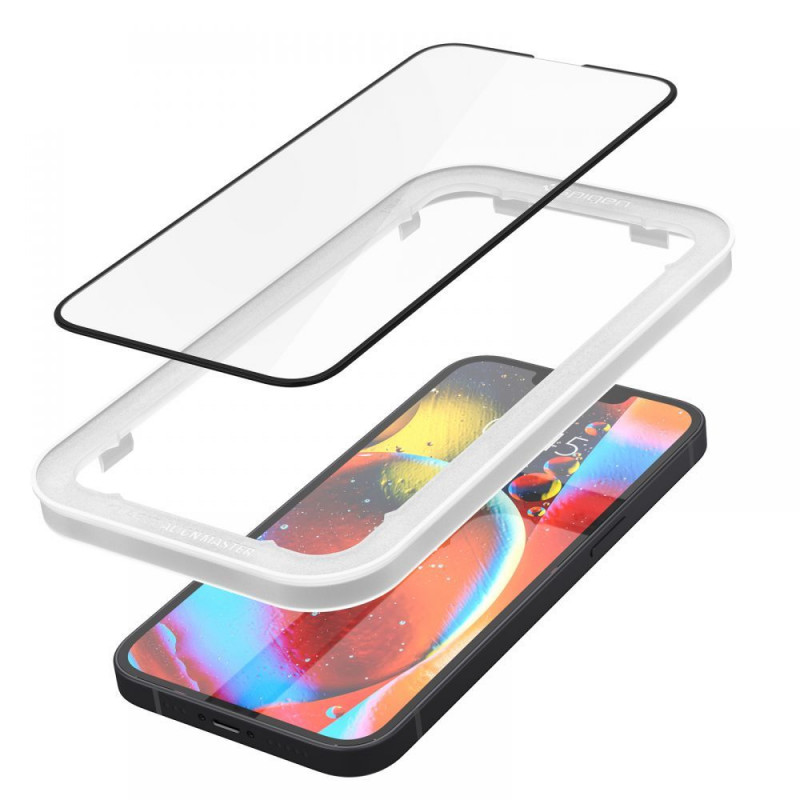 Spigen ALM Glass FC szkło hartowane do Apple iPhone 13 / 13 Pro / 14, czarny