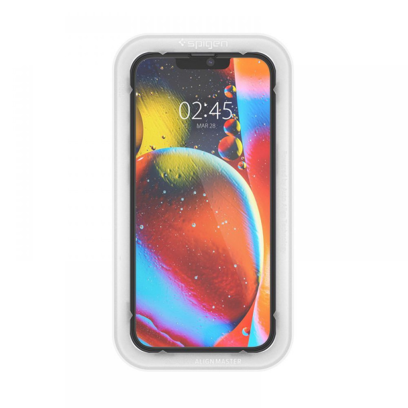 Spigen ALM Glass FC szkło hartowane do Apple iPhone 13 / 13 Pro / 14, czarny