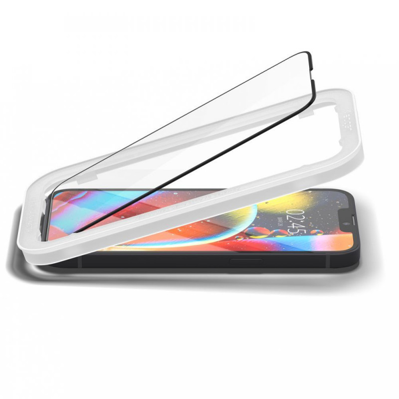 Spigen ALM Glass FC szkło hartowane do Apple iPhone 13 / 13 Pro / 14, czarny