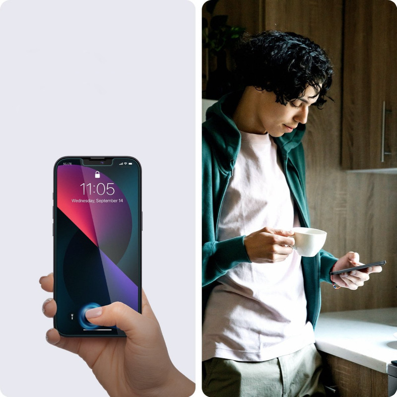 Spigen GLAS.tR EZ Fit szkło hartowane do Apple iPhone 13 / 13 Pro / 14 / 16e / 17e, przezroczyste