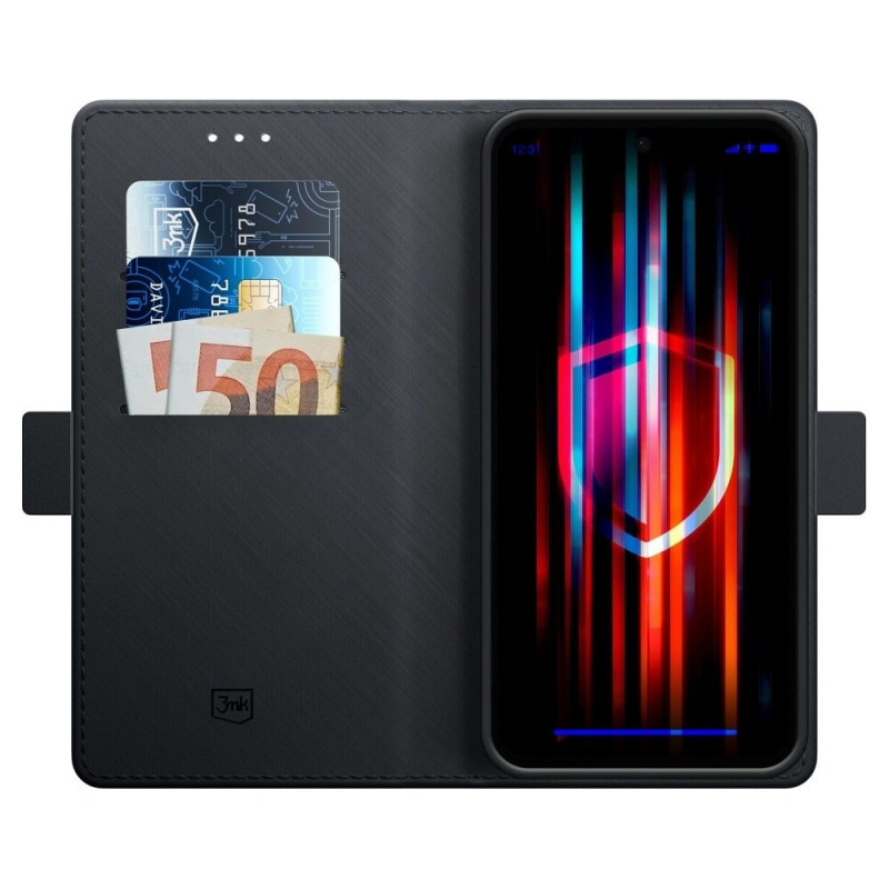 3MK Wallet Case do Samsung Galaxy S25, czarny