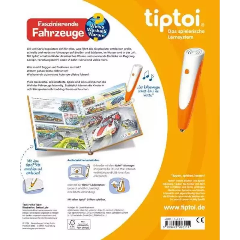 Ravensburger tiptoi Wieso? Weshalb? Warum? Faszinierende Fahrzeuge, wydanie niemieckie