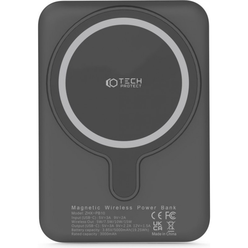 Tech-Protect PB10 LifeMag MagSafe Power Bank 5000 mAh 15 W (THP1281BLK), czarny