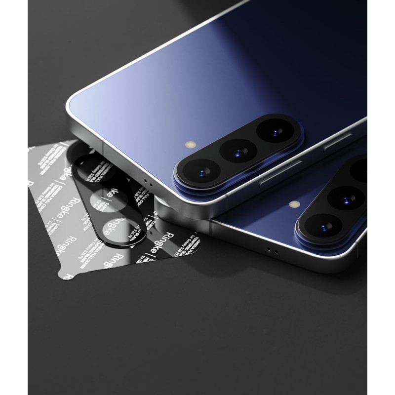 Ringke Camera Full Cover ochraniacz na obiektyw aparatu Samsung Galaxy S26 FE, szkło hartowane 9H, czarny (2 szt.)