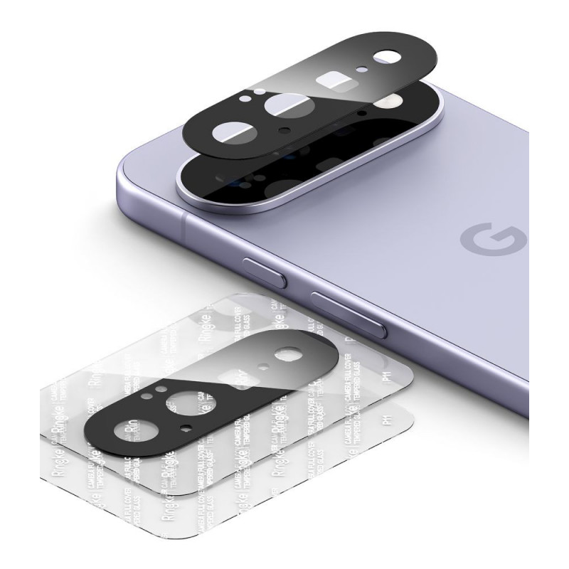 Ringke Camera Full Cover osłona obiektywu aparatu Google Pixel 11, szkło hartowane 9H, czarna (2 szt.)