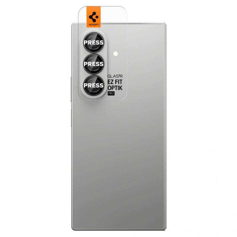 Spigen Optik Pro HD Glas.tR EZ Fit AGL09581 ochrona aparatu do Samsung Galaxy Z Fold 7 / 8 Ultra, czarny (2 szt.)