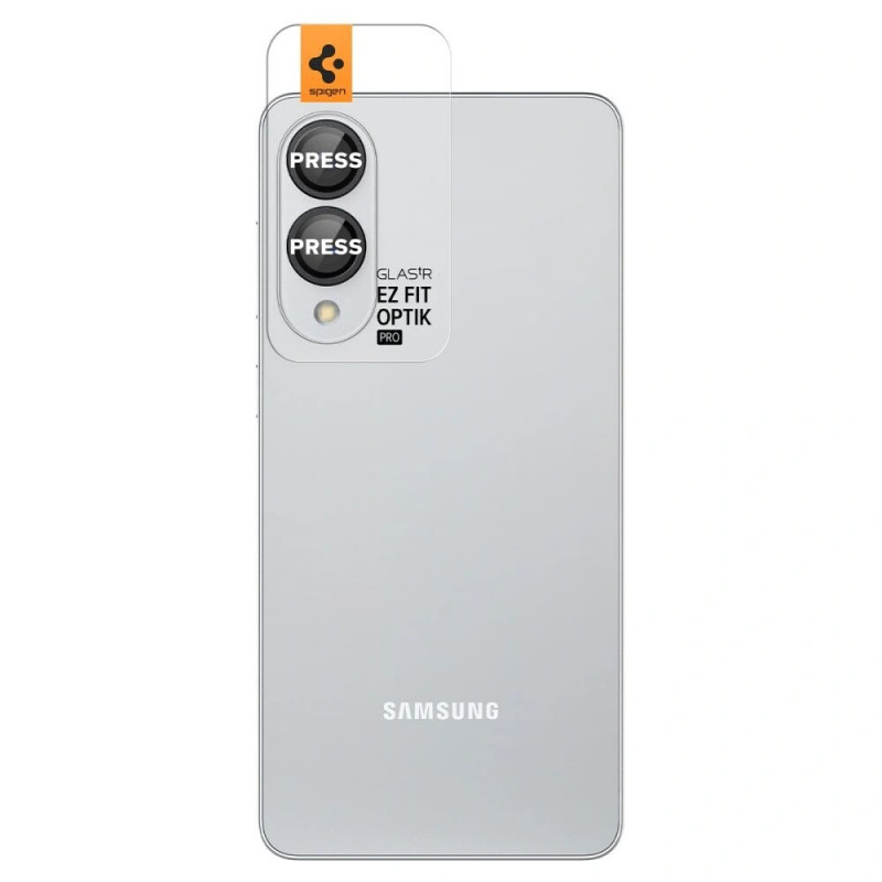 Spigen Optik Pro Glas.tR EZ Fit AGL09413 Ochrona aparatu dla Samsung Galaxy S25 Edge, czarna (2 szt.)