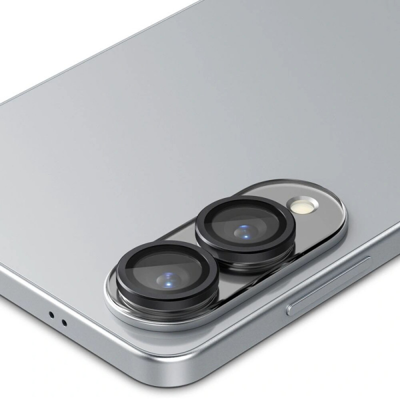 Spigen Optik Pro Glas.tR EZ Fit AGL09413 Ochrona aparatu dla Samsung Galaxy S25 Edge, czarna (2 szt.)