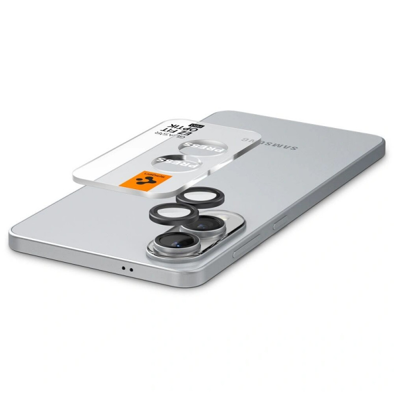 Spigen Optik Pro Glas.tR EZ Fit AGL09413 Ochrona aparatu dla Samsung Galaxy S25 Edge, czarna (2 szt.)
