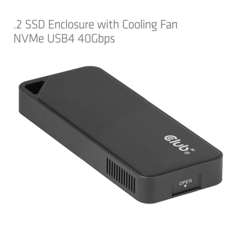 Obudowa do dysku SSD M.2 NVMe Club3D CAC-2510 z wentylatorem, USB4