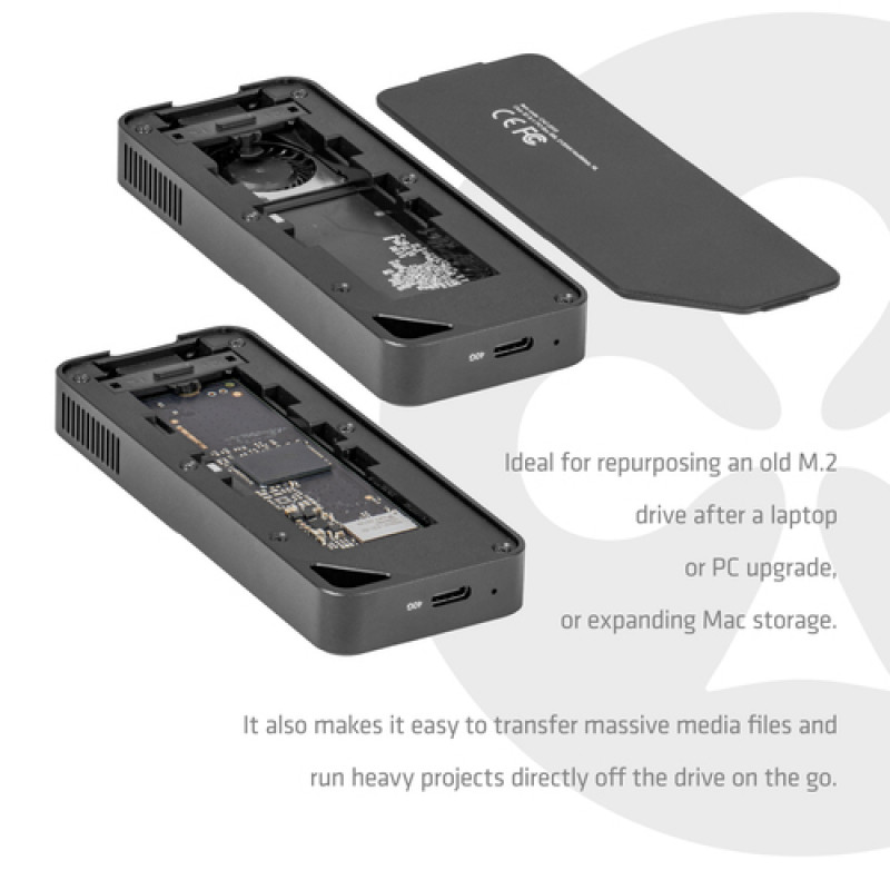 Obudowa do dysku SSD M.2 NVMe Club3D CAC-2510 z wentylatorem, USB4