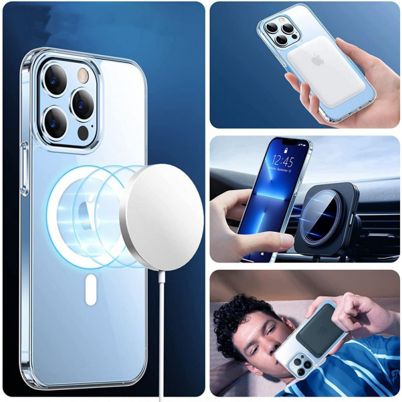Etui Tech-Protect Magmat MagSafe THP914CL dla Apple iPhone 13 mini, przezroczyste