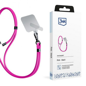 Smycz do telefonu 3MK EasyClip, Pink / Black