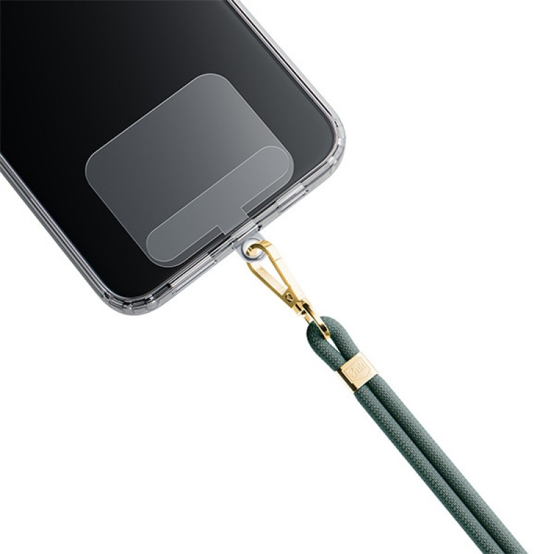 3MK EasyClip smycz do telefonu, Dark Green / Gold