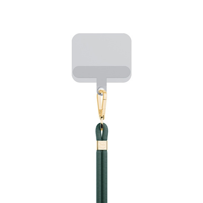 3MK EasyClip smycz do telefonu, Dark Green / Gold