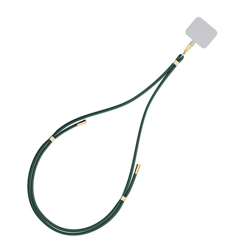 3MK EasyClip smycz do telefonu, Dark Green / Gold