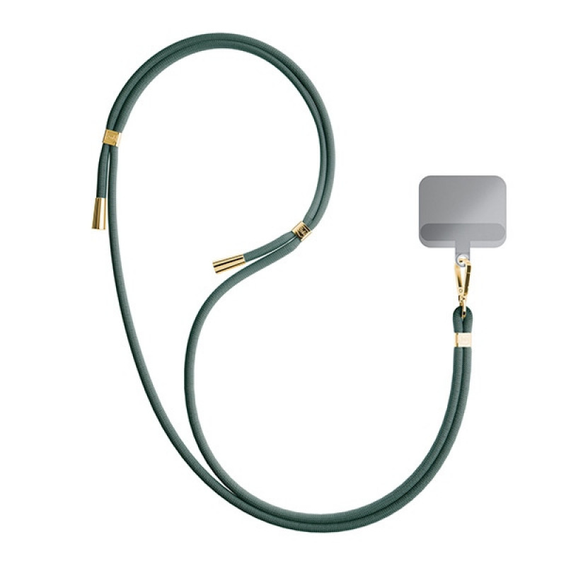 3MK EasyClip smycz do telefonu, Dark Green / Gold