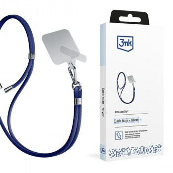 Smycz do telefonu 3MK EasyClip, Dark Blue / Silver
