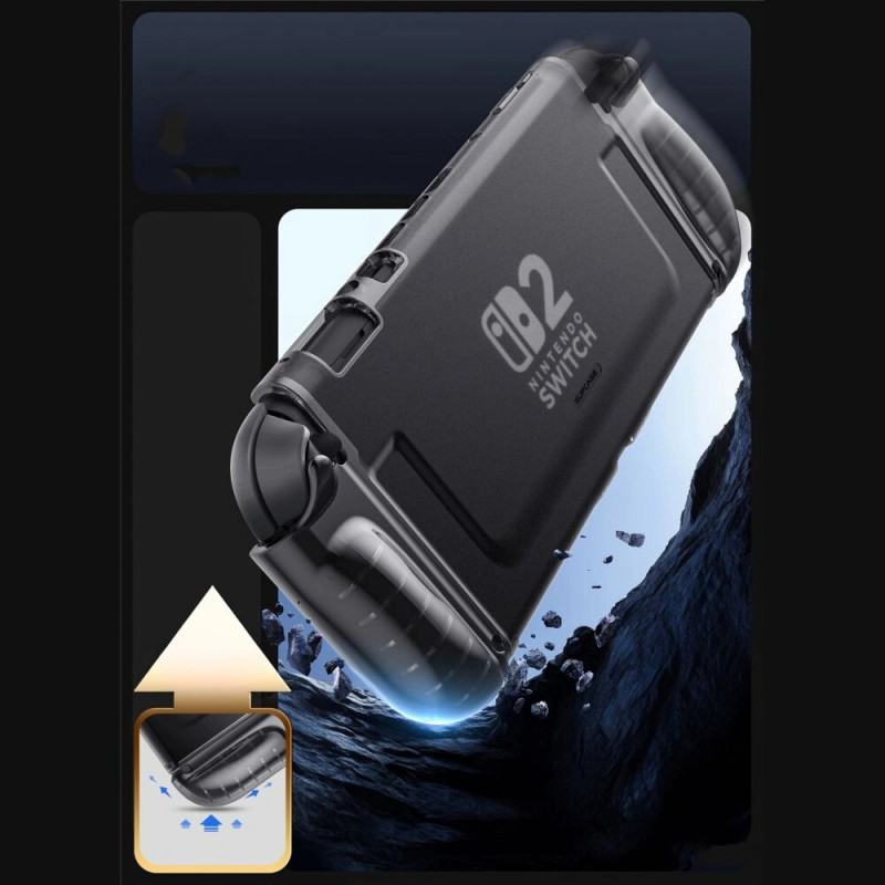 Etui ochronne Supcase Crystal do Nintendo Switch 2, Frost Black