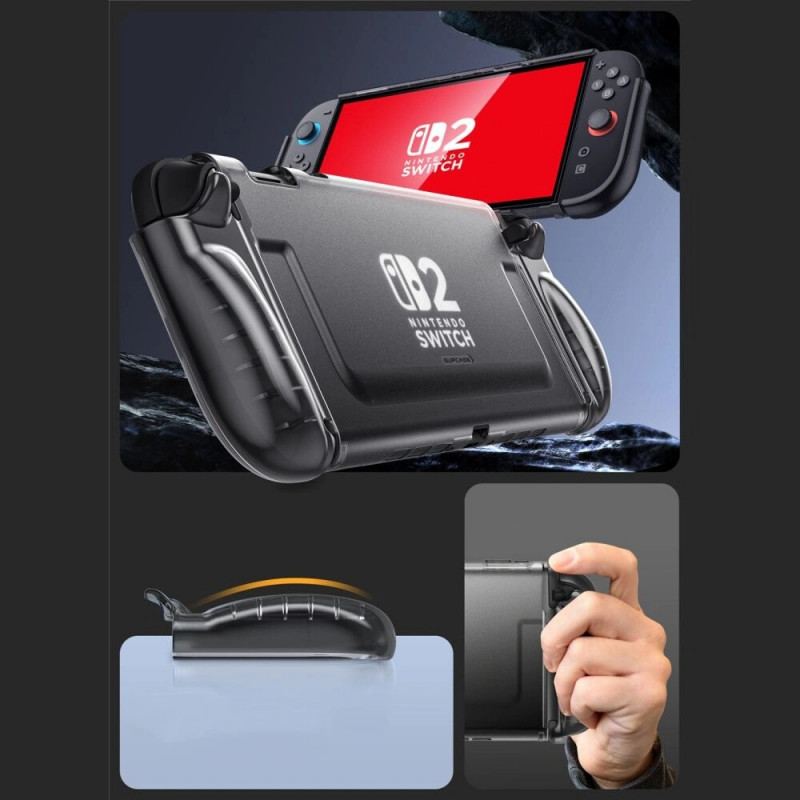 Etui ochronne Supcase Crystal do Nintendo Switch 2, Frost Black