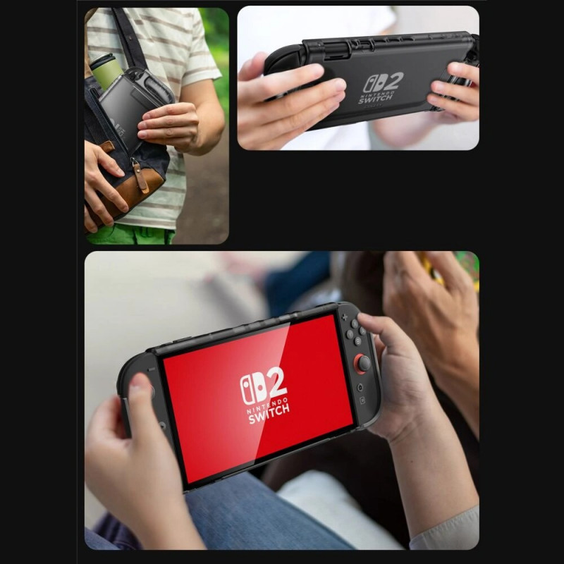Etui ochronne Supcase Crystal do Nintendo Switch 2, Frost Black