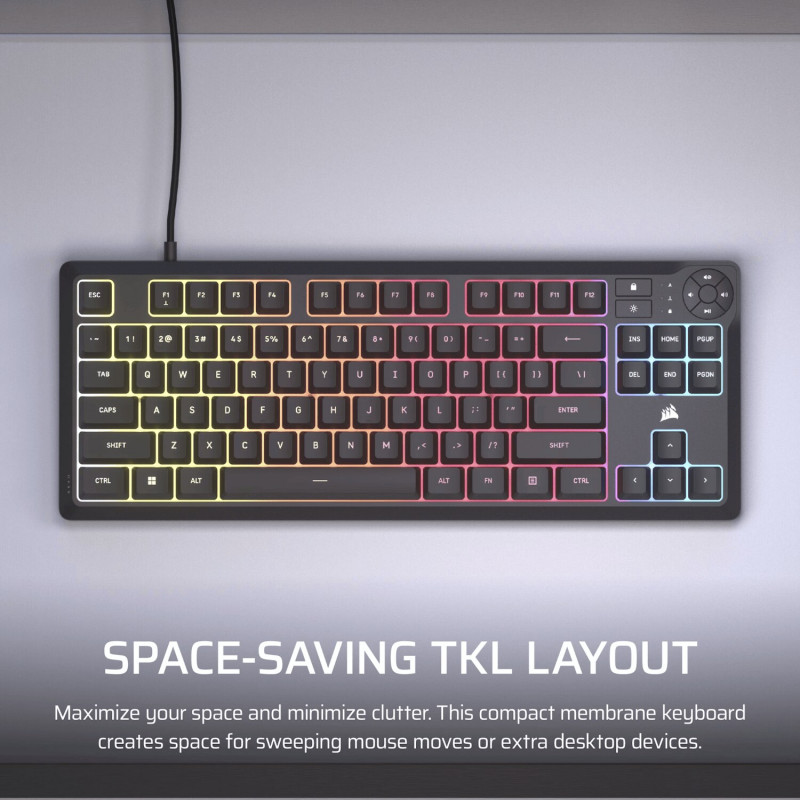 Klawiatura gamingowa Corsair K55 CORE TKL RGB