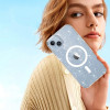 Etui Tech-Protect FlexAir Hybrid MagSafe dla Apple iPhone 15, Glitter Clear