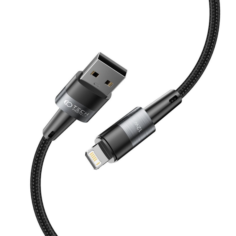 Tech-Protect UltraBoost kabel USB-A/Lightning 12W 2.4A 100 cm, szary