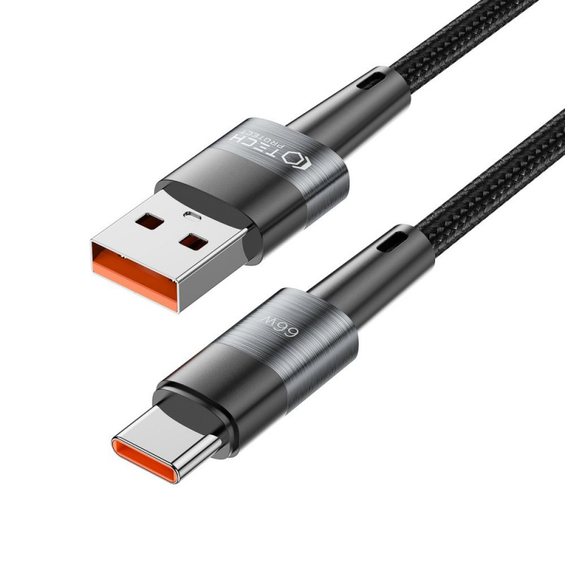 Kabel Tech-Protect UltraBoost USB-A/USB-C 66W 6A 200 cm, szary