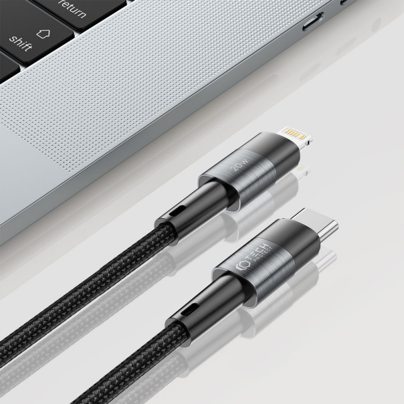 Kabel Tech-Protect UltraBoost USB-C/Lightning PD 20W 3A 200 cm, szary