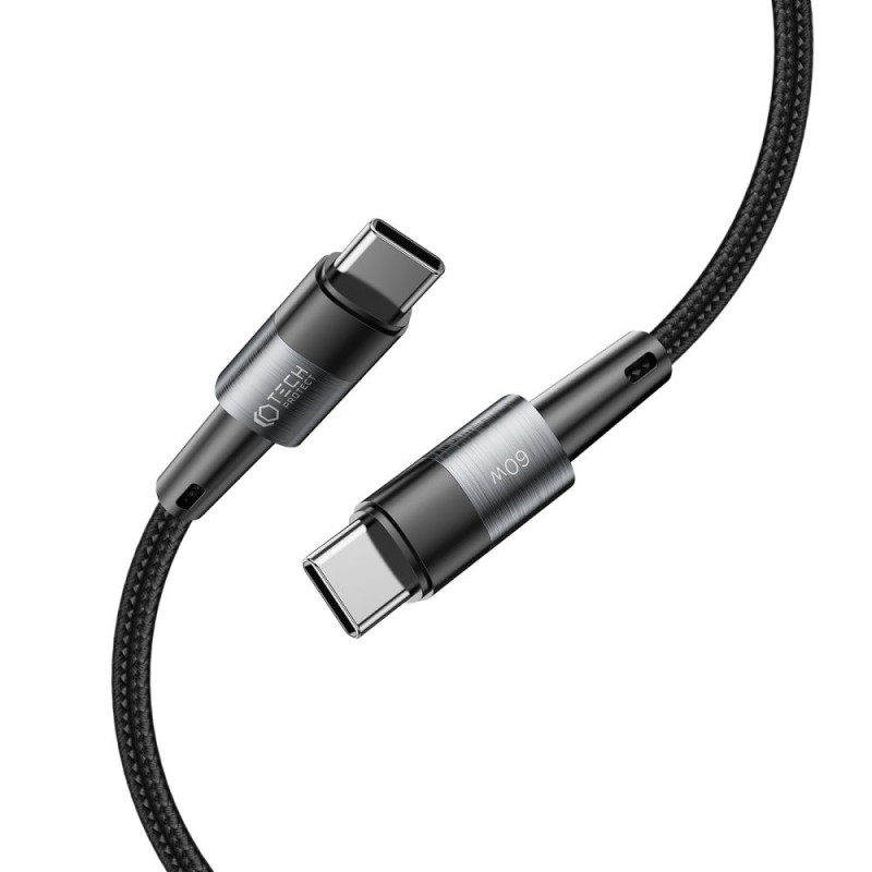 Tech-Protect UltraBoost kabel USB-C/USB-C PD 60W 3A 200 cm, szary