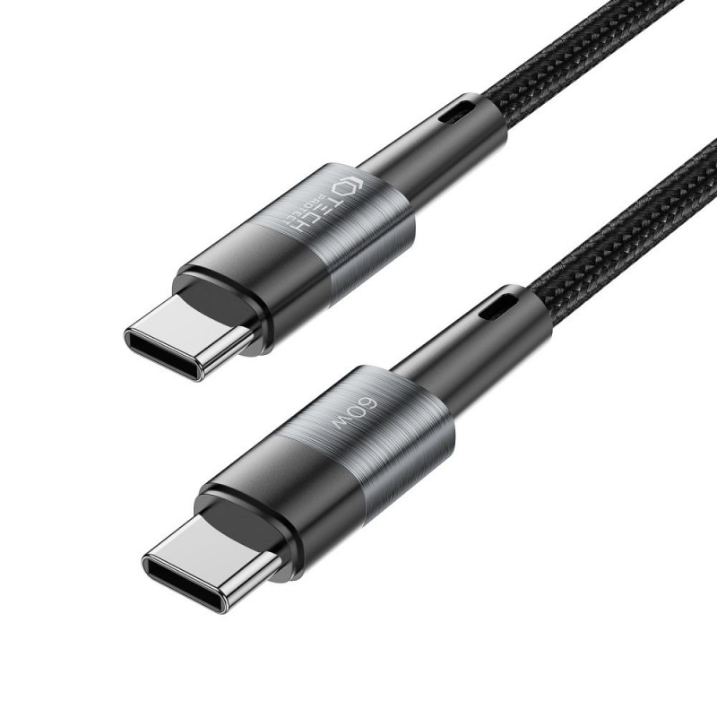 Tech-Protect UltraBoost kabel USB-C/USB-C PD 60W 3A 25 cm, szary