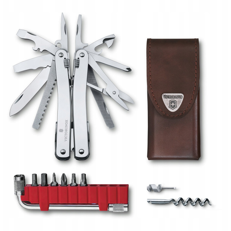 Victorinox Swiss Tool Spirit X Plus multi-tool, stal nierdzewna, skóra, 105 mm (3.0235.L)