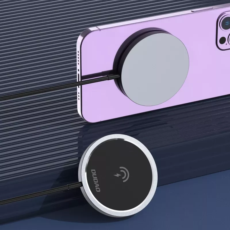 Dudao A12XS ładowarka bezprzewodowa 15W zgodna z MagSafe, czarna