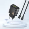 Dudao A27TEU PD 30W ładowarka ścienna GaN, USB-A + USB-C, czarna
