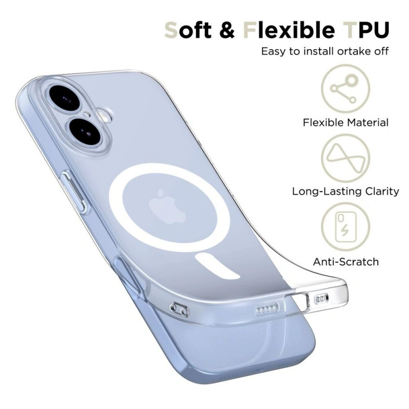 Etui Tech-Protect FlexAir MagSafe do Apple iPhone 17, przezroczyste