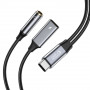 Tech-Protect Ultraboost adapter USB-C na USB-C i mini jack 3,5 mm, 60W, czarny