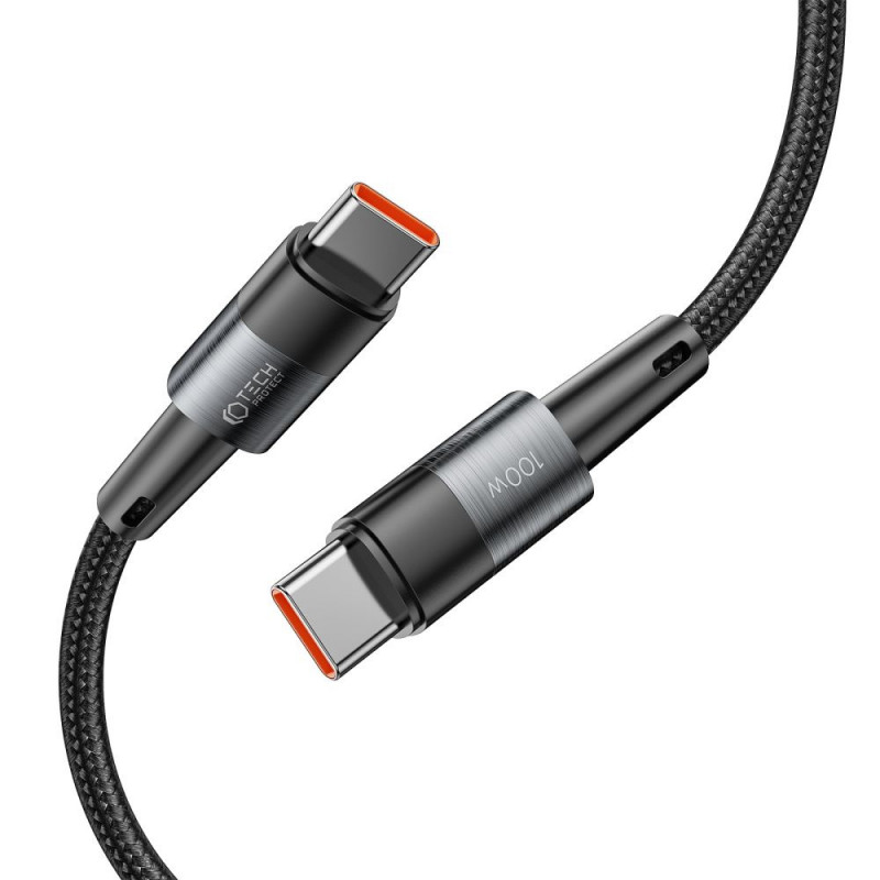 Kabel Tech-Protect Ultraboost USB-C PD, 100W, 5A, 25 cm, szary