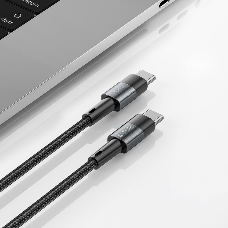 Kabel Tech-Protect Ultraboost USB-C PD, 100W, 5A, 25 cm, szary