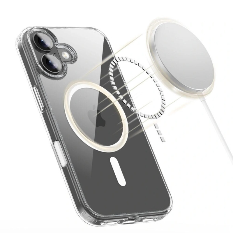 Etui Tech-Protect Flexair Hybrid CC MagSafe do Apple iPhone 17, przezroczyste