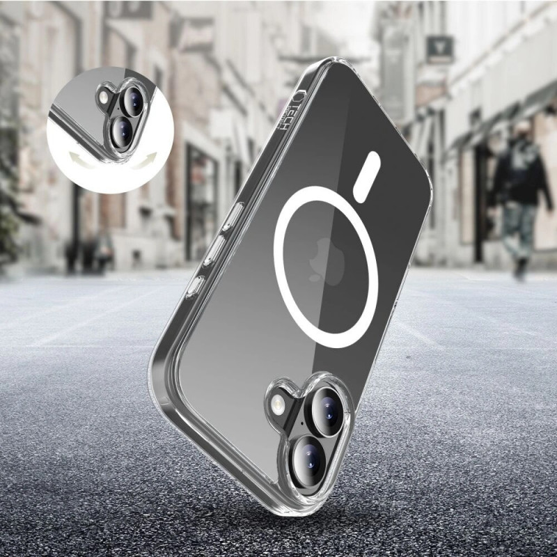 Etui Tech-Protect Flexair Hybrid CC MagSafe do Apple iPhone 17, przezroczyste